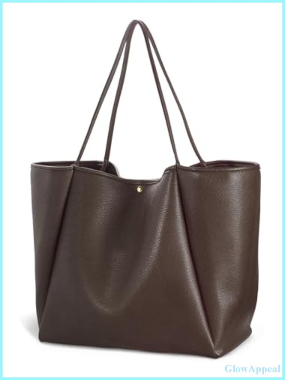 Oversize Pu Leather Tote Shopper Handbag Travel Weekender